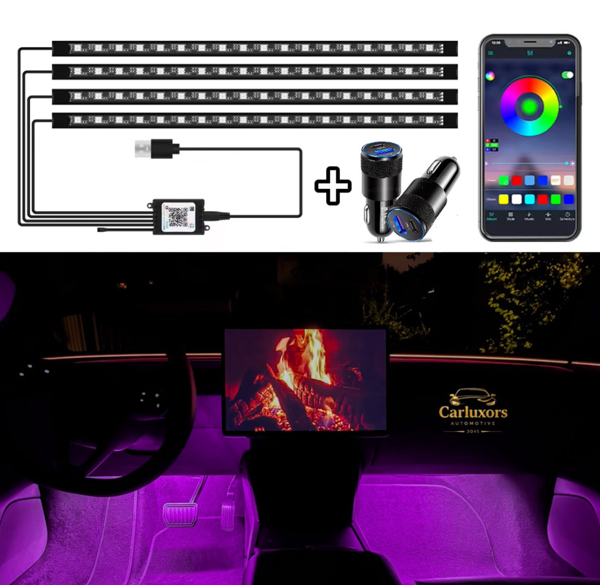 Carluxors-RBG Innenraumbeleuchtung + Anschlussteil